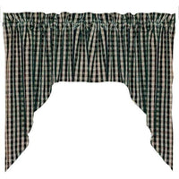 Black Nutmeg Heritage House Check Black Swag Lined SW100011 - The Fox Decor