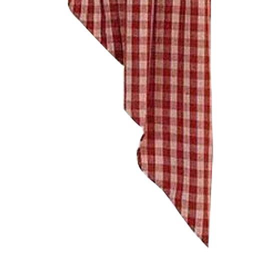 Barn Red Nutmeg Heritage House Check Barn Red Swag Lined SW100017 - The Fox Decor