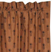 Mocha Black Pineapple Town Swag Lined SW101033 - The Fox Decor
