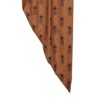 Mocha Black Pineapple Town Swag Lined SW101033 - The Fox Decor