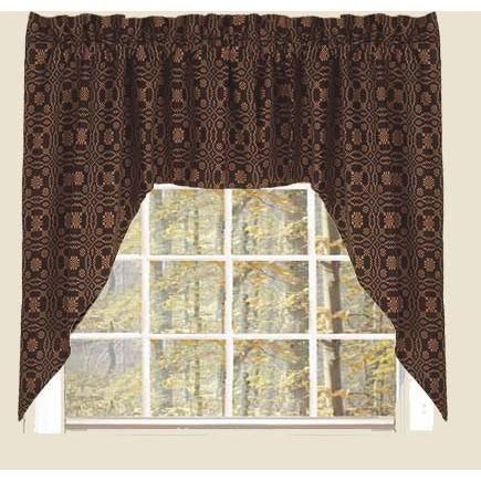 Black Mustard Loverã¦™??S Knot Jacquard Swag Lined SW130011 - The Fox Decor