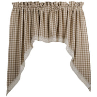 Oat Cream Heritage House Lace Swag Lined SW159023 - The Fox Decor