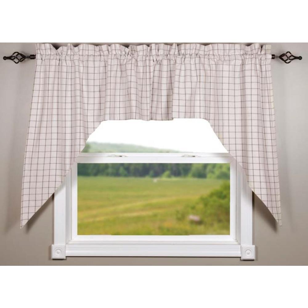 Pewter Cream Summerville Swag Lined SW168065 - The Fox Decor