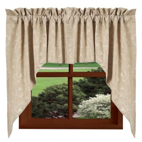 Taupe Candlewicking Taupe Swag Lined SW440038 - The Fox Decor