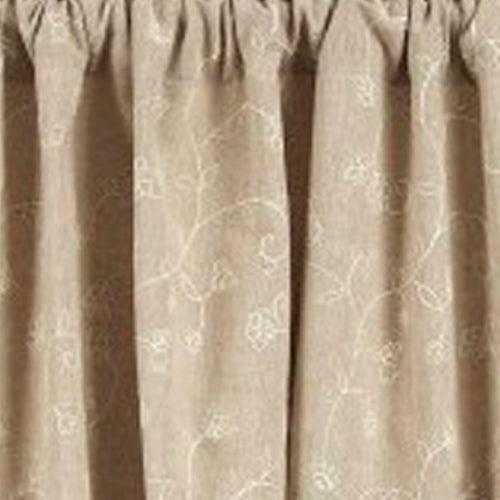 Taupe Candlewicking Taupe Swag Lined SW440038 - The Fox Decor
