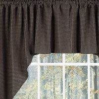 Black Oat Newbury Gingham Swag Lined SW670011 - The Fox Decor