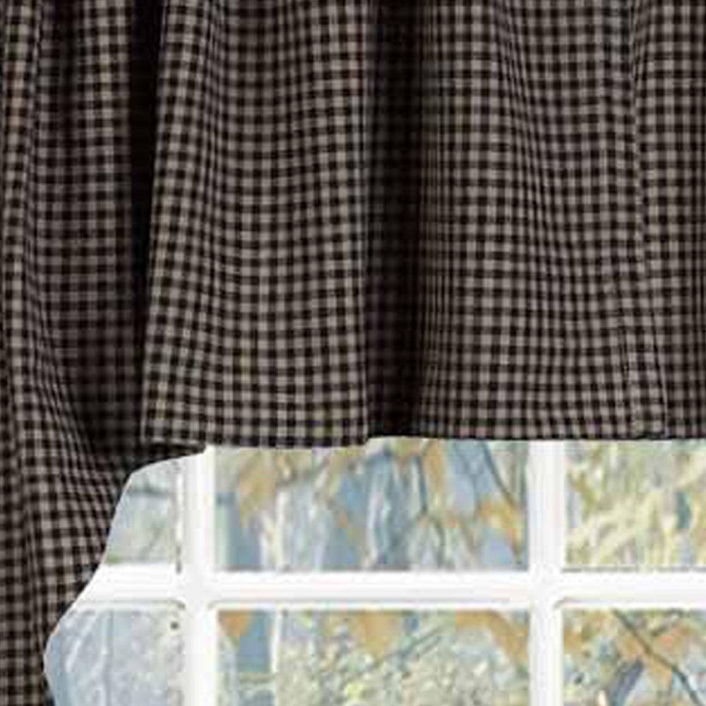 Black Oat Newbury Gingham Swag Lined SW670011 - The Fox Decor