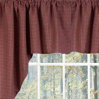 Barn Red Oat Newbury Gingham Swag Lined SW670017 - The Fox Decor