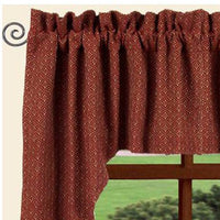 Barn Red Oat Philmont Jacquard Swag Lined SW850017 - The Fox Decor