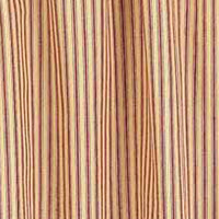 Barn Red Nutmeg York Ticking Swag Lined SW880017 - The Fox Decor