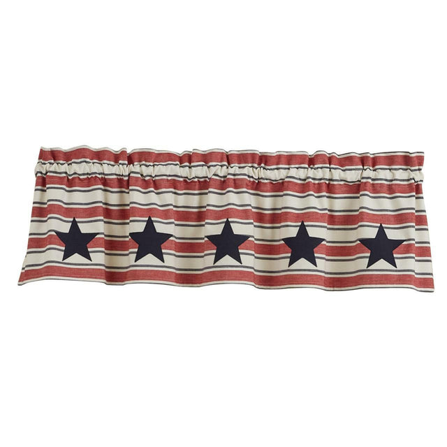 Stars & Stripes Patch Lined Valance - Park Designs - The Fox Decor