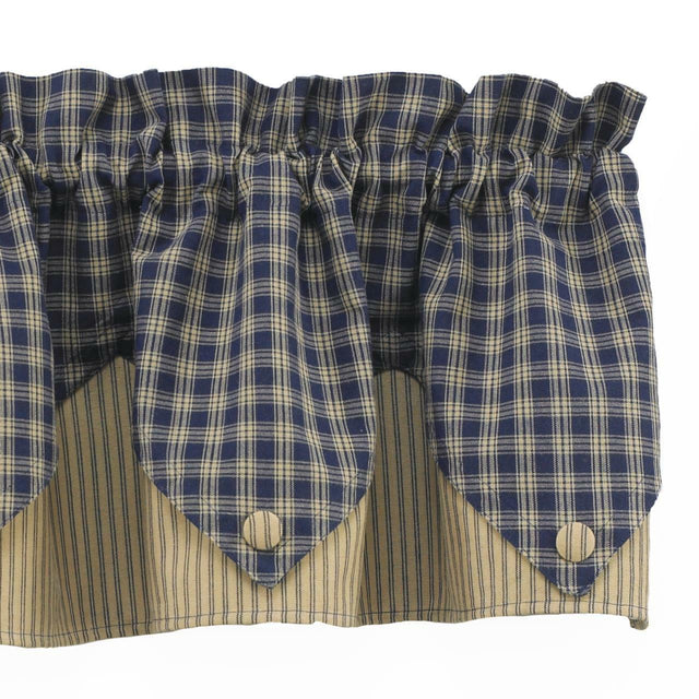 Sturbridge Navy Valance - Point Park Designs - The Fox Decor