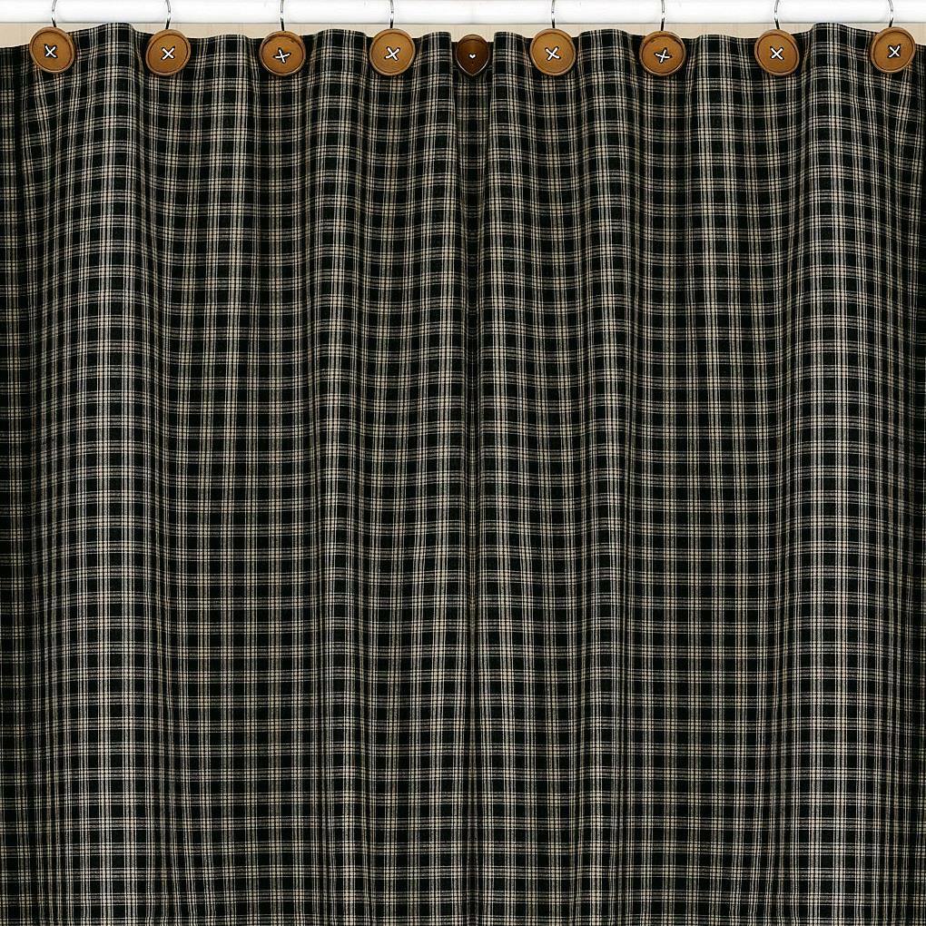 Sturbridge Shower Curtain Black - 72