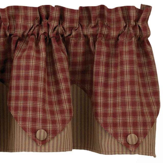 Sturbridge Lined Point Valance - Wine (72