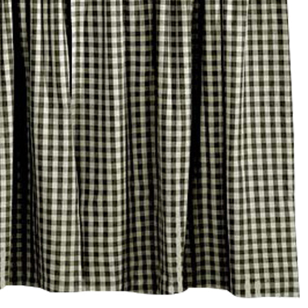 Black Nutmeg Heritage House Check Black 24" Tiers Lined T2100011 - The Fox Decor