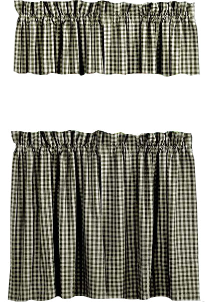 Black Nutmeg Heritage House Check Black 36" Tiers Lined T3100011 - The Fox Decor