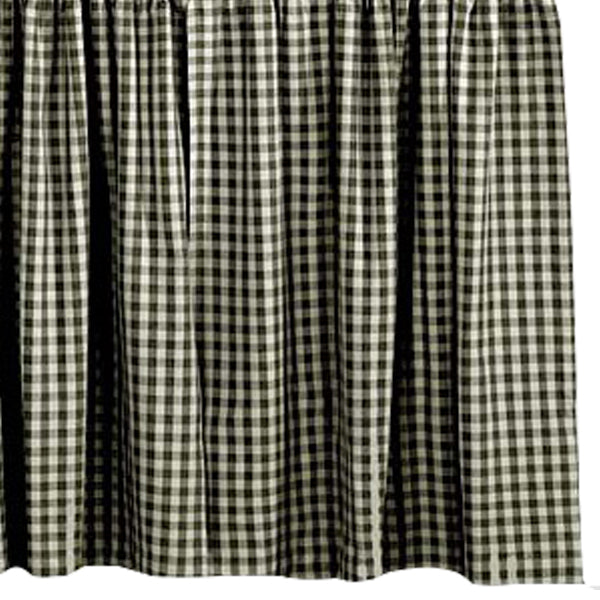 Black Nutmeg Heritage House Check Black 36" Tiers Lined T3100011 - The Fox Decor