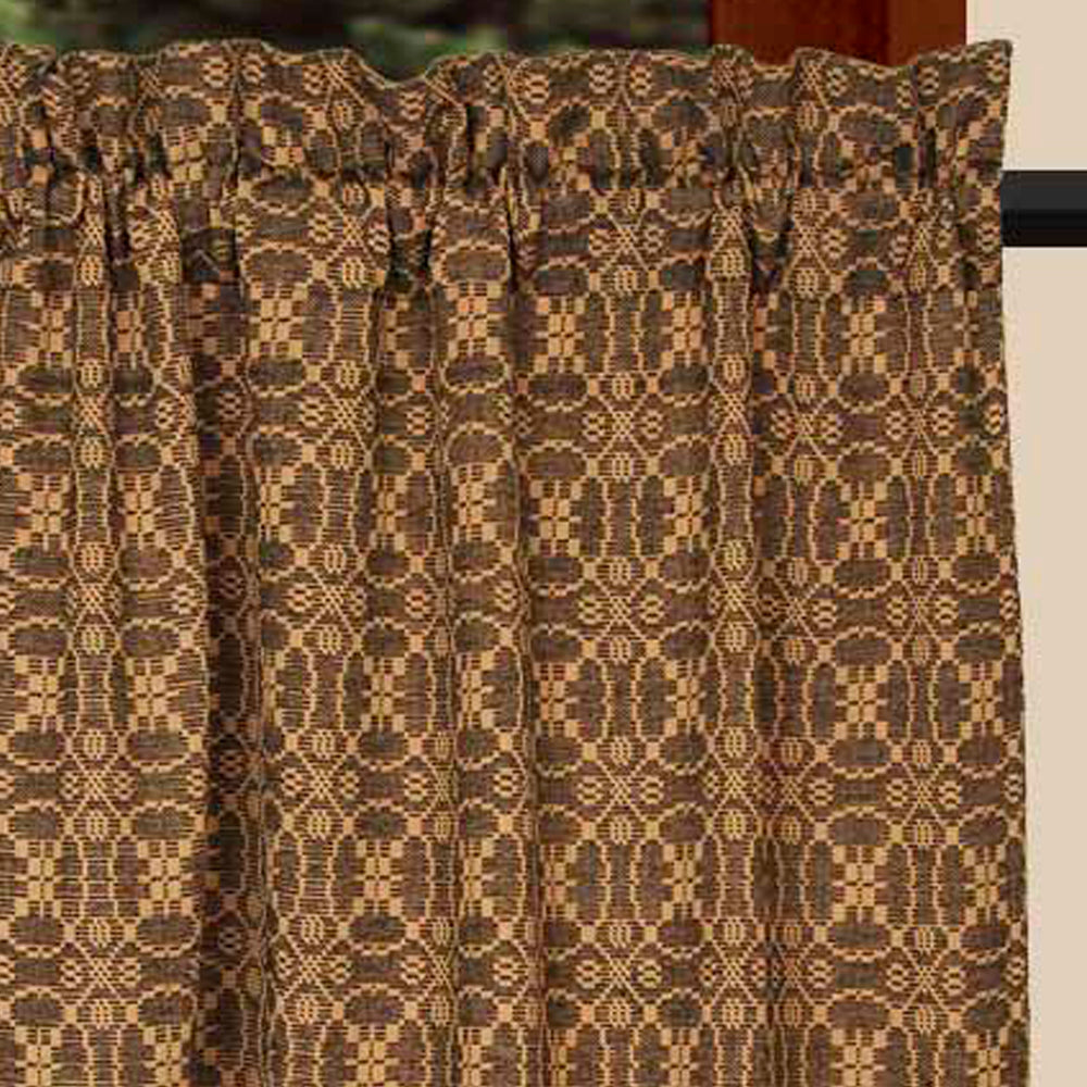 Black Tan Marshfield Jacquard 36" Tiers Lined T3106011 - The Fox Decor