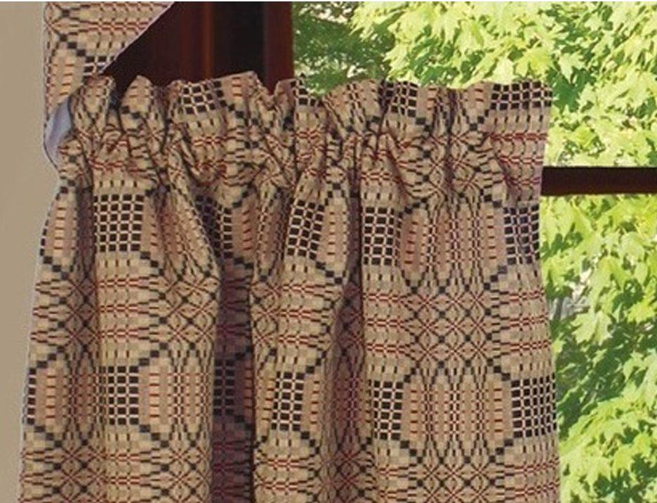 Trenton Jacquard Nutmeg Black Red Tiers T3243025 - The Fox Decor