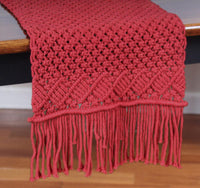 Macrame Red Table runner T4011019 - The Fox Decor