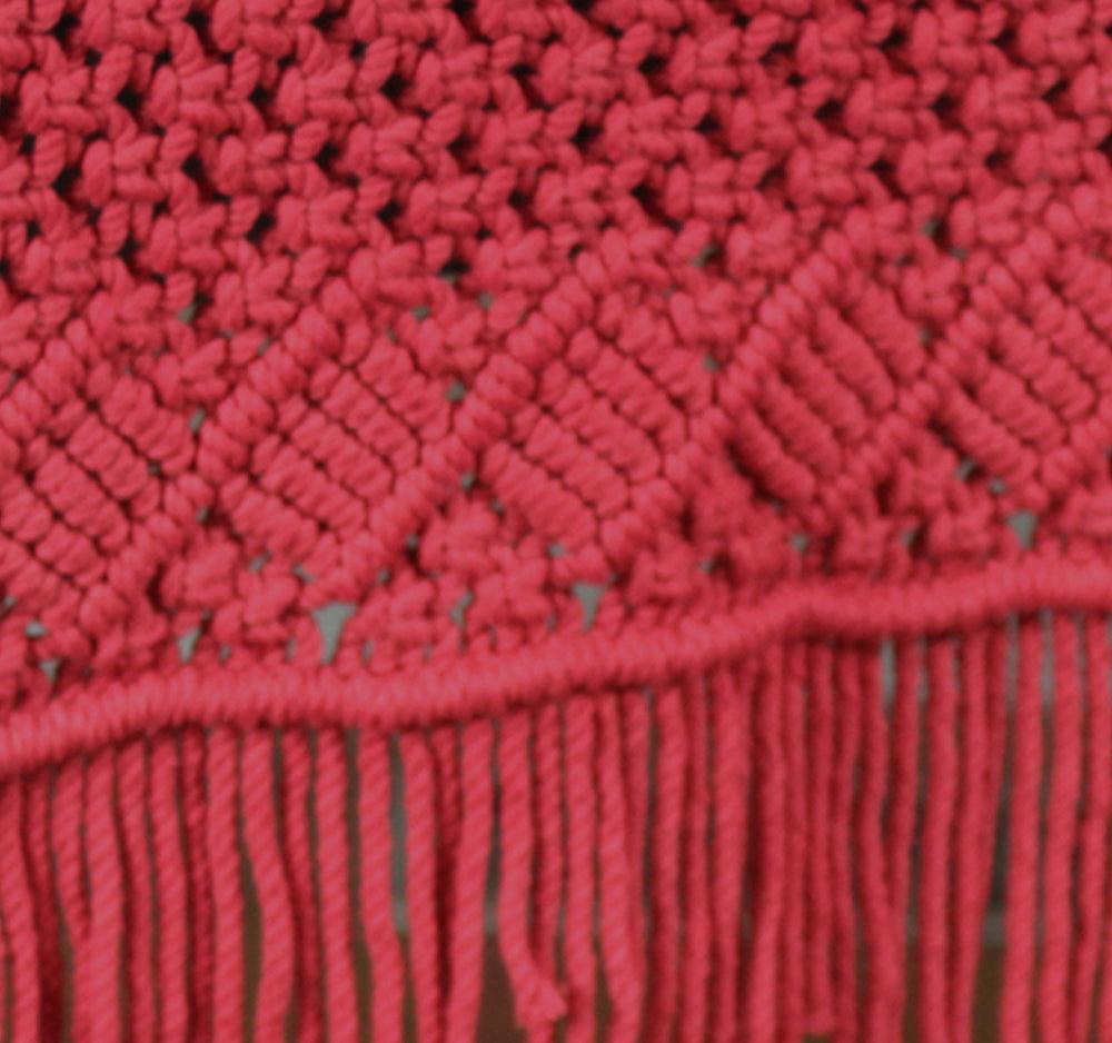 Macrame Red Table runner T4011019 - The Fox Decor