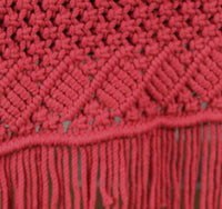 Macrame Red Table runner T4011019 - The Fox Decor