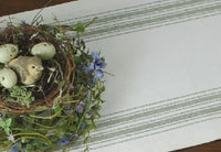 Grain Sack Sage Table Runner 45 In T4164009 - The Fox Decor