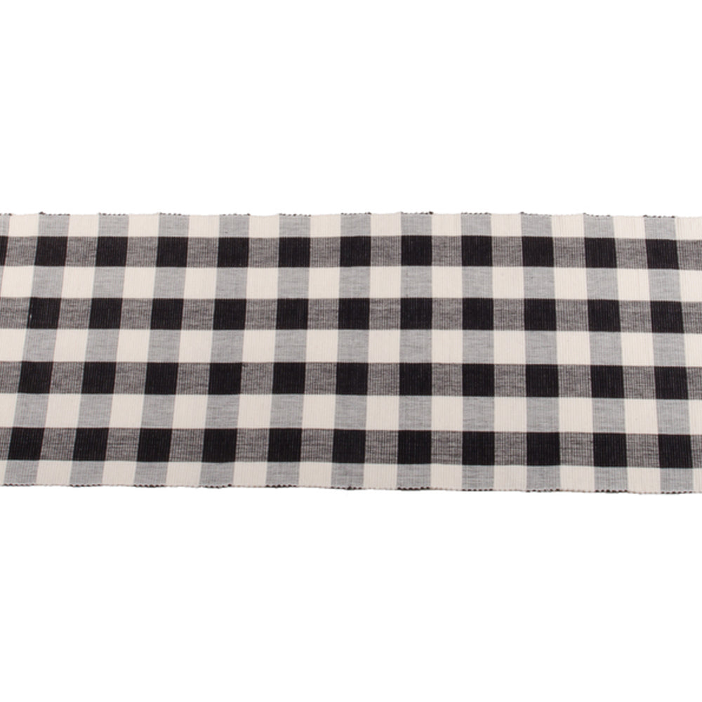 Buffalo Check 45" Table Runner Black Buttermilk T4510011 - The Fox Decor