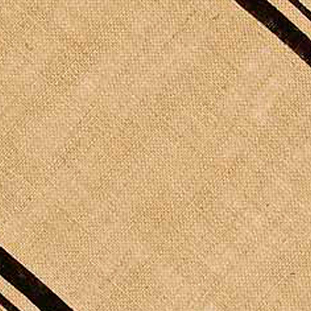 Black Wheat Burlap Stripe Table Runner TR190011 - The Fox Decor