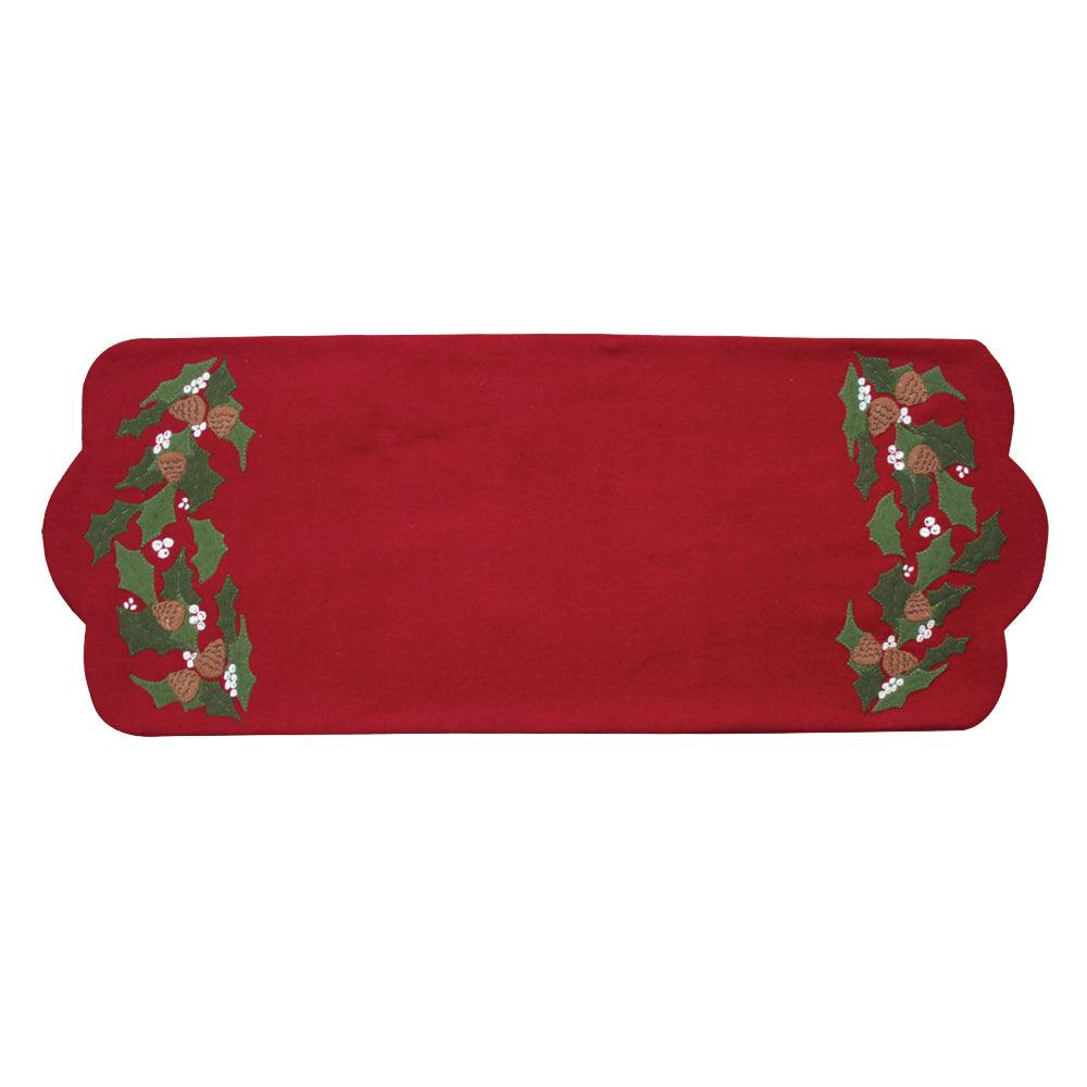 Holly & Pine Table Runner TR220031 - The Fox Decor
