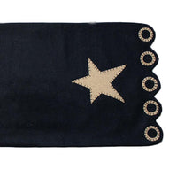 Black & Tan Star Table Runner TR570011 - The Fox Decor