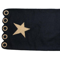 Black & Tan Star Table Runner TR570011 - The Fox Decor