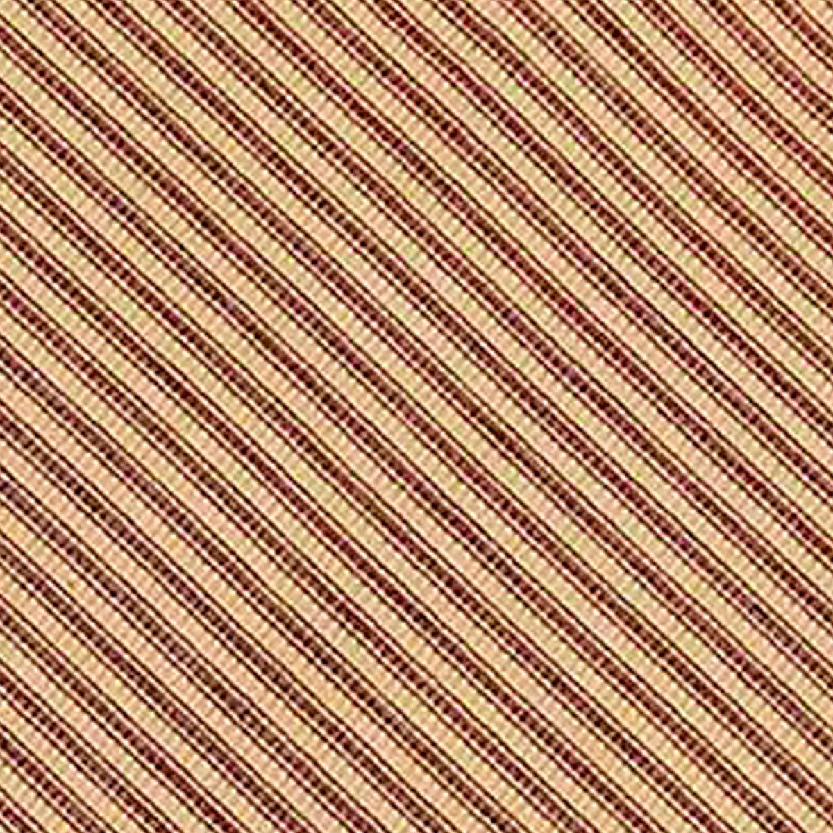 Barn Red Nutmeg York Ticking Table Runner TR880017 - The Fox Decor