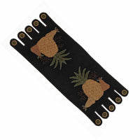 Black Folk Art Pineapple Table Runner TRAR0058 - The Fox Decor