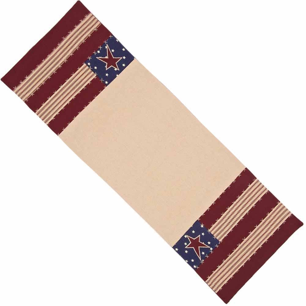 Nutmeg Indigo Barn Red Stars And Stripes Table Runner TRAR0113 - The Fox Decor