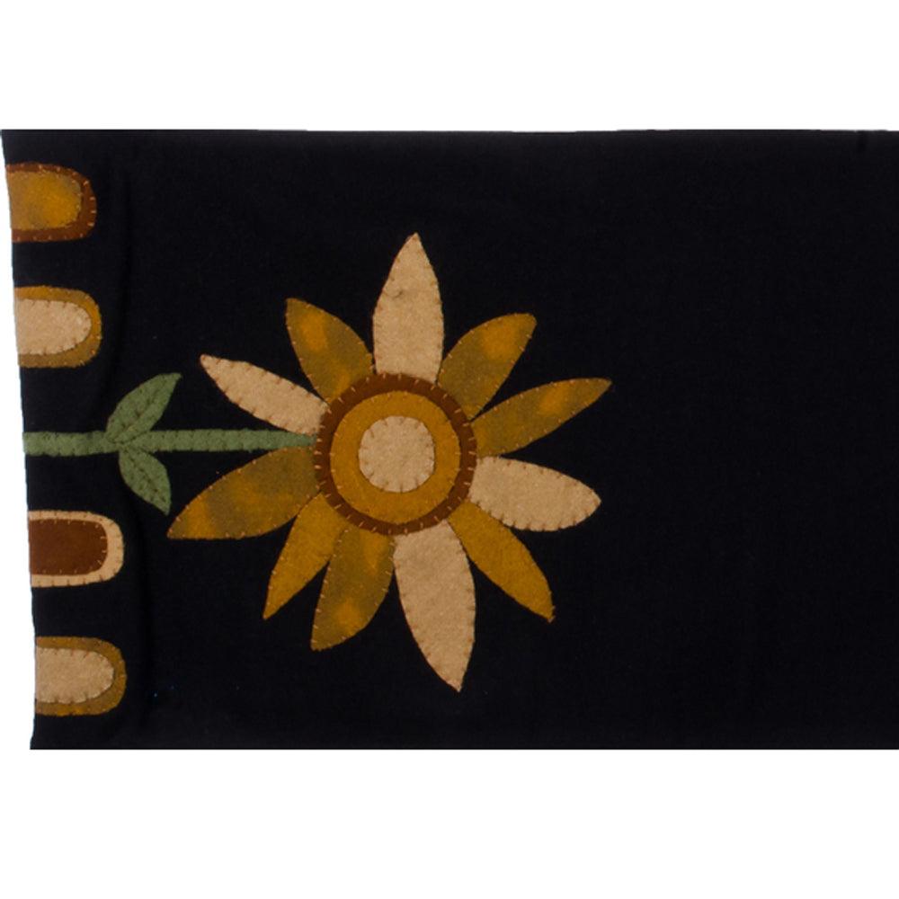 Sunflower Power Table Runner Black TRDG0037 - The Fox Decor