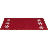Snowflake Barn Red Table Runner TRRE0073 - The Fox Decor