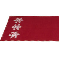 Snowflake Barn Red Table Runner TRRE0073 - The Fox Decor