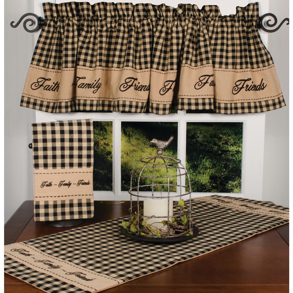 Black Nutmeg Faith Family Friends Table Runner TRRE0208 - The Fox Decor