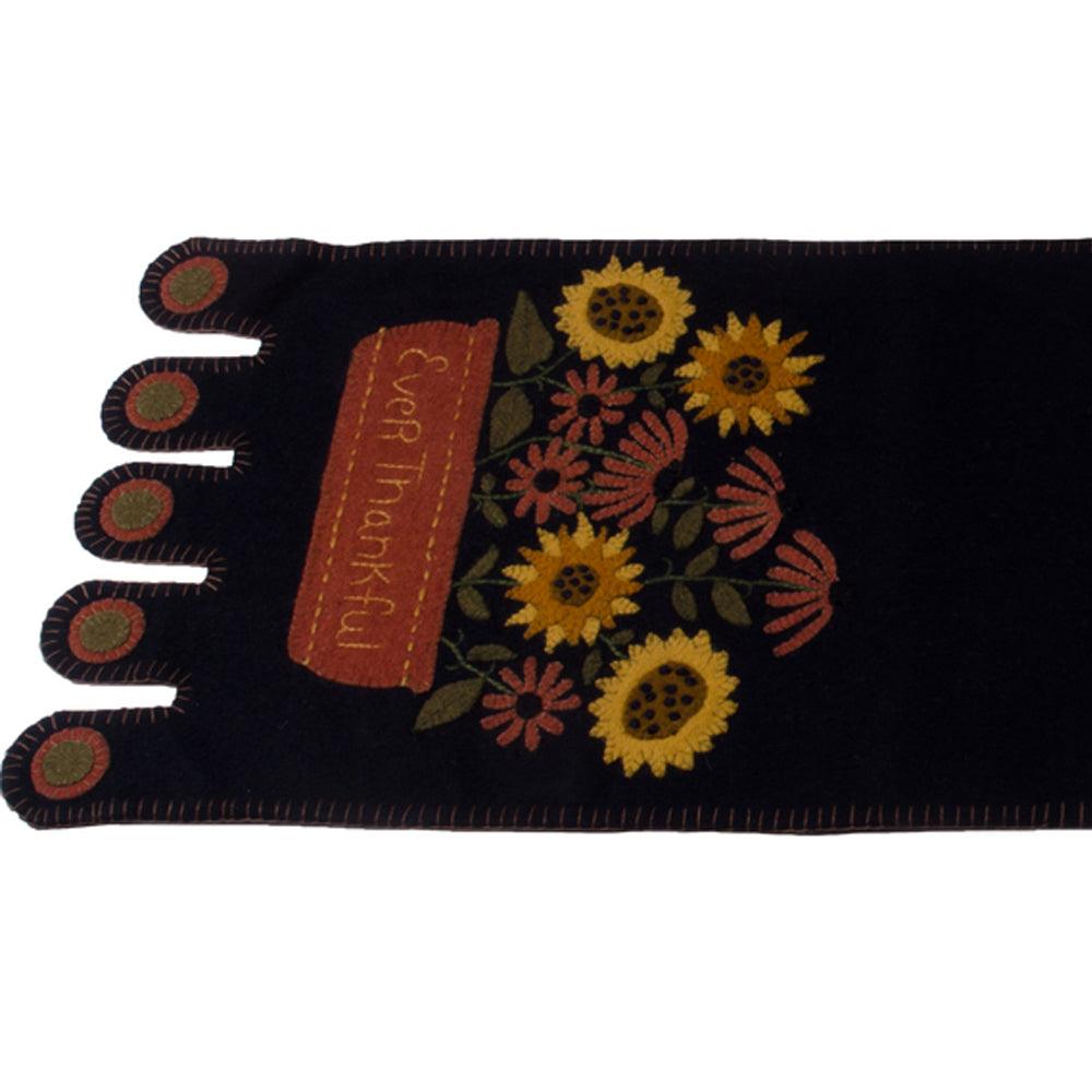 Ever Thankful Black Table Runner TRSL0043 - The Fox Decor