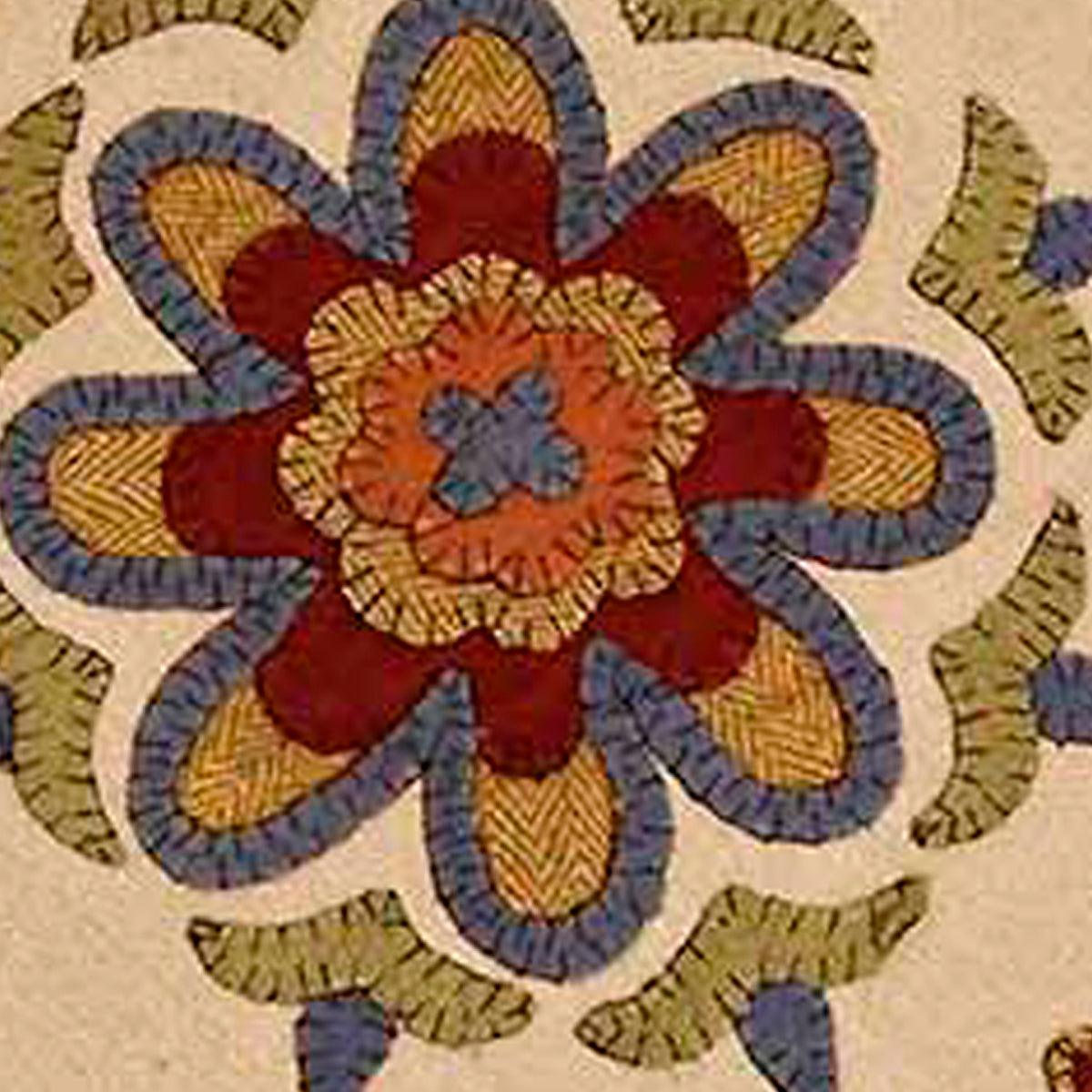 Cream 3 Flowers Table Runner TRWT0061 - The Fox Decor