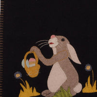 Black Bunny And A Basket Table Runner TRWT0069 - The Fox Decor