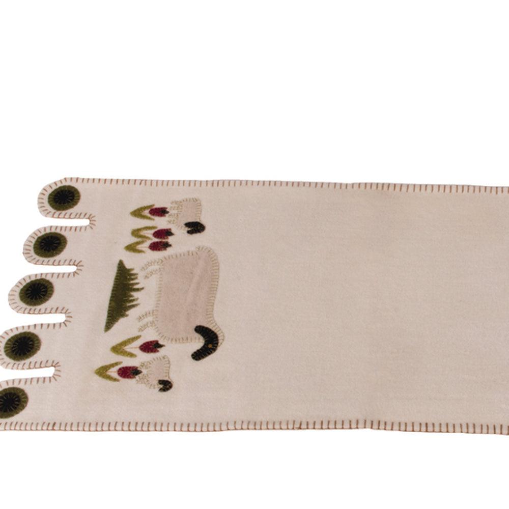 Nutmeg Sheep In The Meadow Table Runner TRWT0071 - The Fox Decor