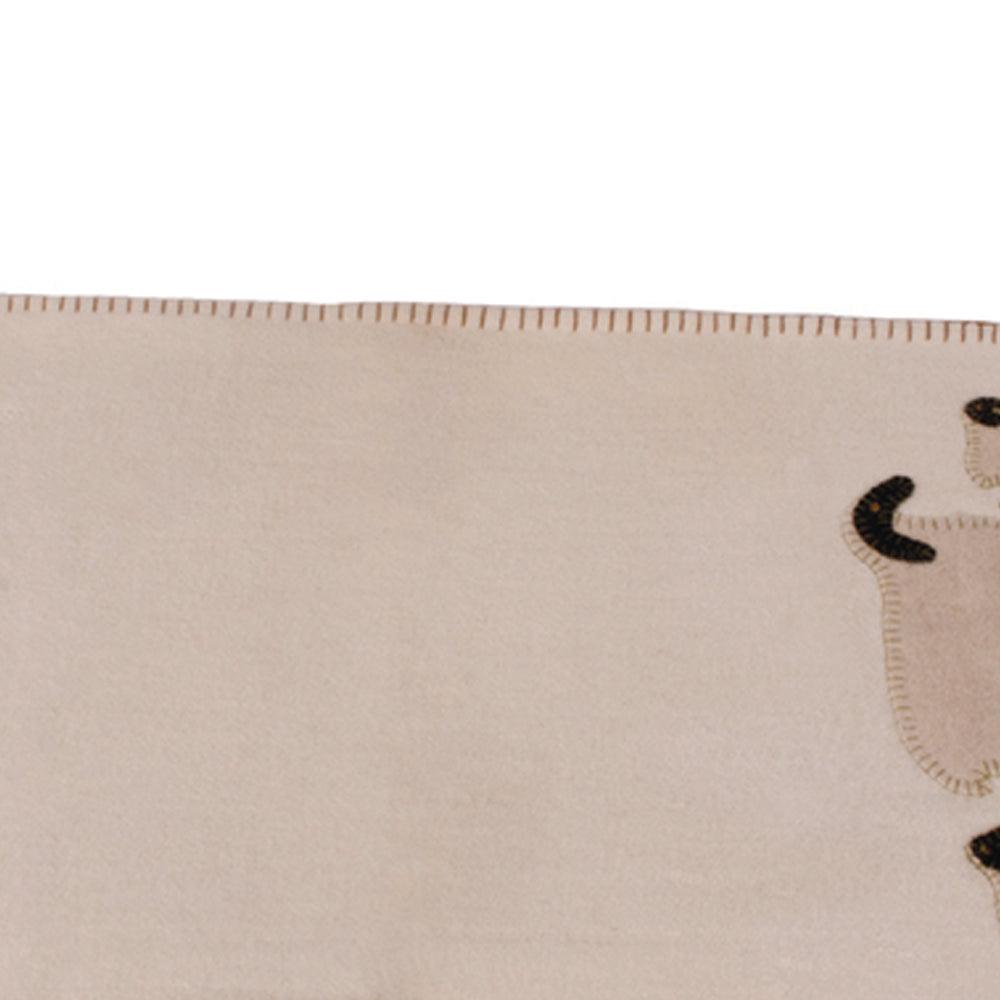 Nutmeg Sheep In The Meadow Table Runner TRWT0071 - The Fox Decor