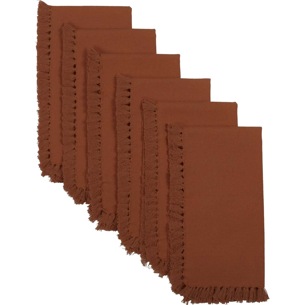 Cassidy Rust Napkin Set of 6 18x18 VHC Brands