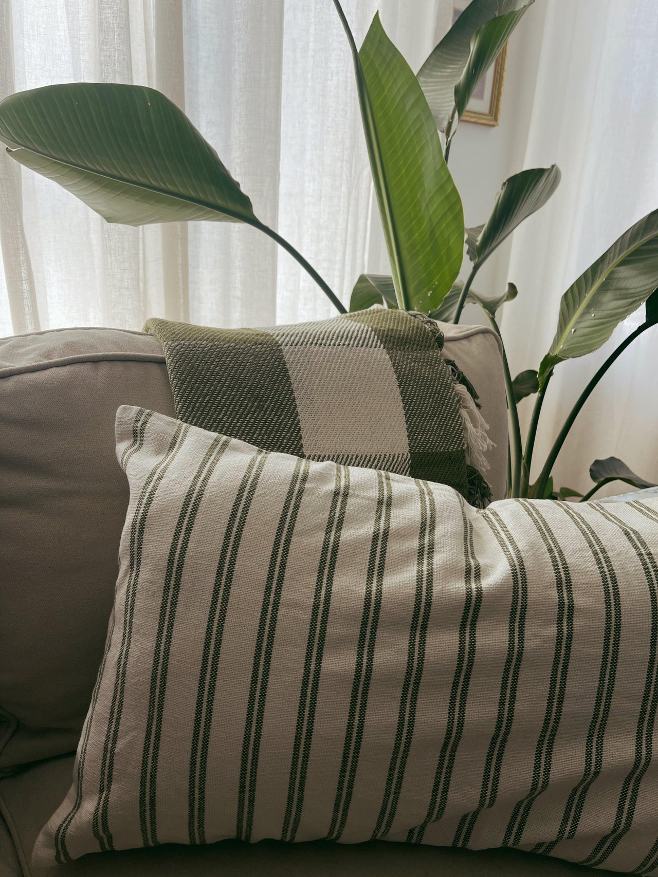 Grain Sack Sage Lumbar Pillow Cover LC164009 - The Fox Decor