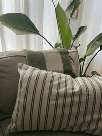 Grain Sack Sage Lumbar Pillow Cover LC164009 - The Fox Decor