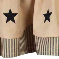 Nutmeg Black Nutmeg W/ Black Star Fairfield Valance Lined VF030011 - The Fox Decor