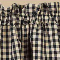 Black Nutmeg Heritage House Check W/ Black Star Fairfield Valance Lined VF040011 - The Fox Decor