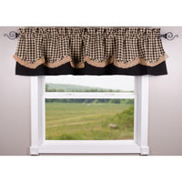 Heritage House Black Nutmeg Lace Fairfield Valance Lined VF159011 - The Fox Decor